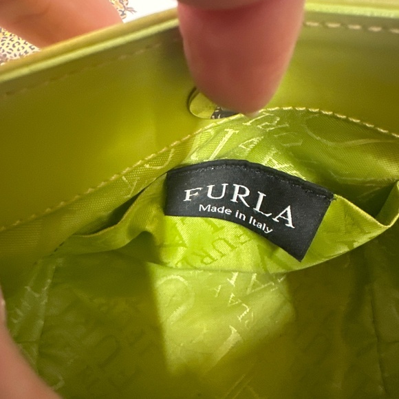 Lime Green Childrens Furla leather handbag - Picture 5 of 11